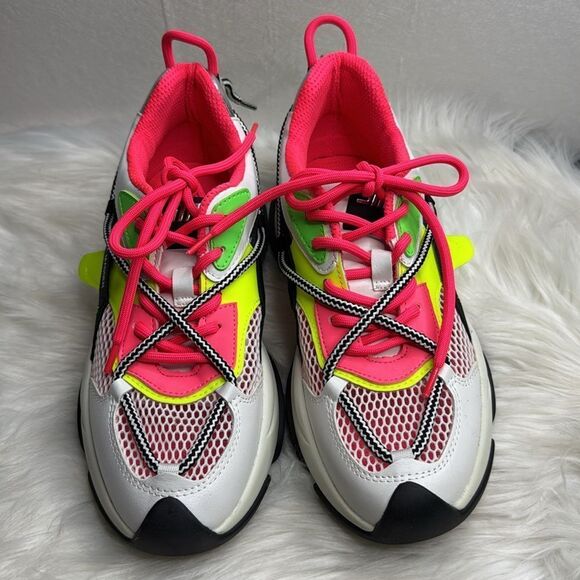 Steve Madden Bonanza Neon Multi Color Sneaker 8 - Picture 2 of 9